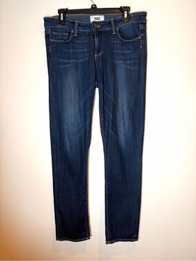 PAIGE Skyline Ankle Peg Jeans Size 29 Medium Wash Stretch Skinny Denim